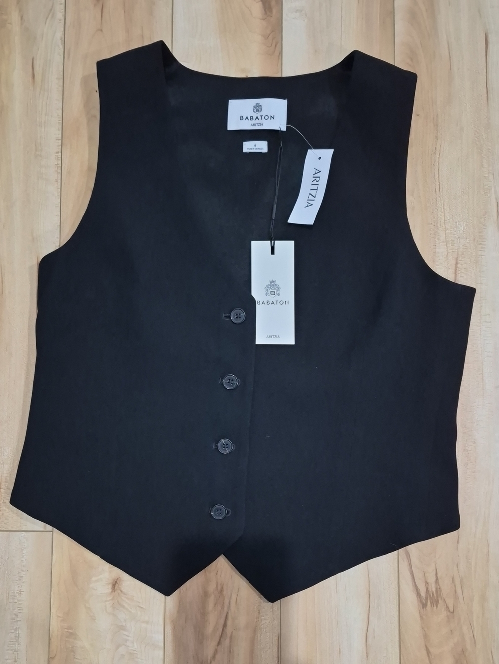 Brand New Babaton Women's Size 6 Black Vest